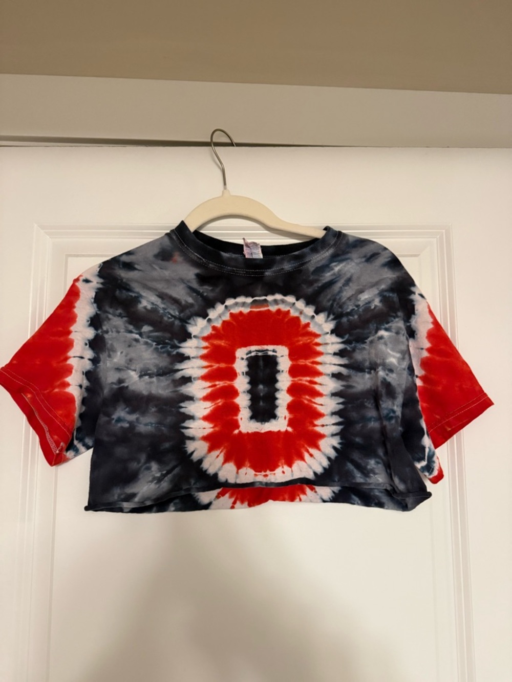 Ohio State Tie Dye Cropped Tee – Block O – Size S